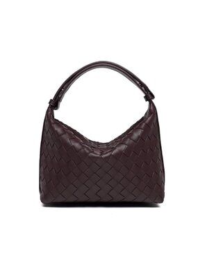 Woven Vegan Leather Shoulder Bag Top-Handle Handbag Spacious Interior